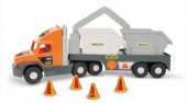 Машина Super Tech Truck с строительными  контейнерами