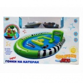 Игр.набор Забавные гонки, корабль р/у 2шт., эл.пит.не вх.в комплект, аксесс., коробка
