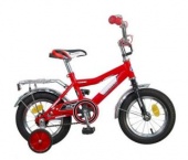 Велосипед NOVATRACK 12", COSMIC, красный, тормоз нож., крылья, багажник хром.