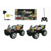 Машина р/у, Граффити, 4 канала, мягкие шины, свет, звук, аккум., эл.пит.не вх.в комплект, в ассортименте