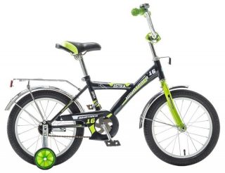 Велосипед NOVATRACK 16", ASTRA чёрный, защита А-тип, крылья и багажник хром