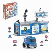 Игр.набор Полицейский участок, машина инерц.1шт, 58 деталей
