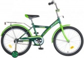 Велосипед NOVATRACK 20", YT FOREST, зеленый, тормоз нож., крылья цветн., багажник хром