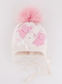 Шапка детская для девочек зимняя белая Ева-Ангелина Миалт