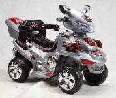 Квадроцикл эл., р/у, серебр., аккум 6V/4.5AH,12W