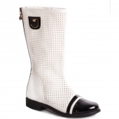 Сапоги белые для девочки JS5736