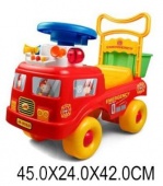 Машина-каталка Пожарник, свет, звук, батарейки не входят в компл.