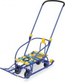 Санки Nikki 3 с механизмом выдвижных колесных шасси, синий