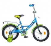 Велосипед NOVATRACK 14", URBAN, синий, тормоз нож., цветн.крылья, багажник хром.