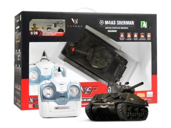 Танк р/у US M4 Sherman, 4 канала, пневмо пушка