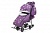Коляска-санки Pikate Снежинки (фиолетовый,цвет рамы темно-серый)