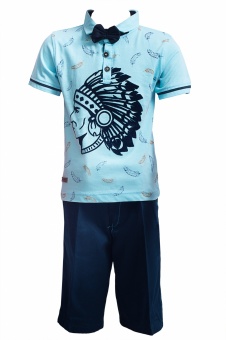 Костюм двойка голубой для мальчика Babexi