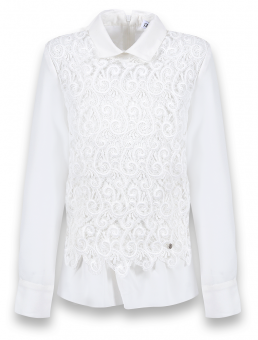 Блузка белая с длинным рукавом школа 817261 Pinetti