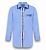 Рубашка голубая с длинным рукавом школа 717038 Pinetti