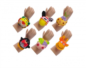 Браслет детский с погремушкой на липучке lansa