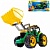 Трактор с грейдером и ковшом в подар.уп. желт.-зел. 107 см