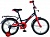 Велосипед NOVATRACK 16", STRIKE, черный-красный, тормоз  нож., крылья и багажник черные.