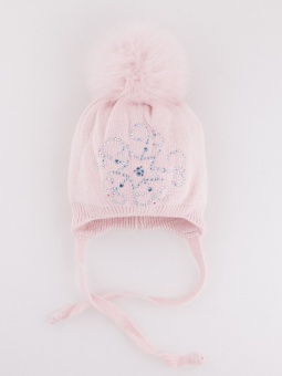 Шапка детская для девочек зимняя розовая шахерезада Миалт