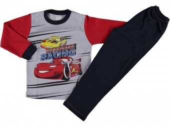 Костюм пижама для мальчиков красный с машинкой Babexi