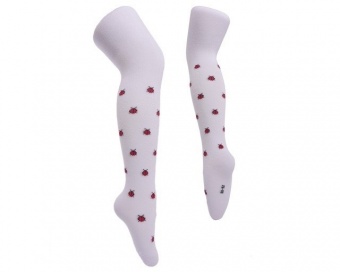 Колготки детские белые божья коровка lansa