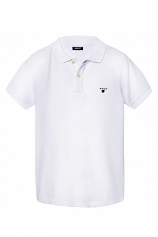 Футболка поло детская белая для мальчиков Gant