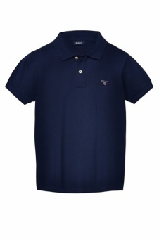 Футболка поло детская темно-синяя для мальчиков Gant