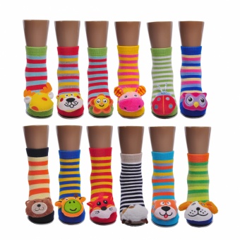 Носки детские махровые с погремушкой и тормозками lansa