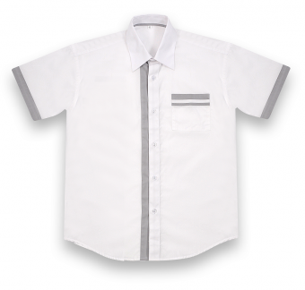 Рубашка белая с коротким рукавом школа 57545 Pinetti
