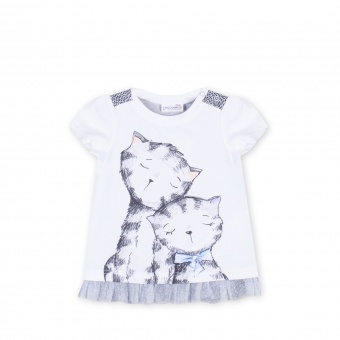 Футболка для девочек CUTE CAT Coccodrillo