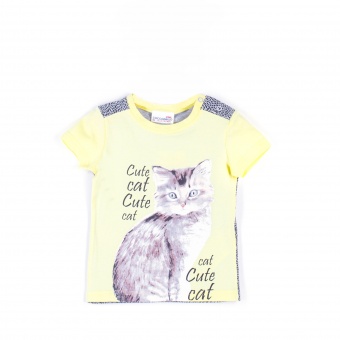 Футболка для девочек CUTE CAT Coccodrillo