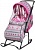 Санки-коляска УМКА 3/3 Розовый вязанный