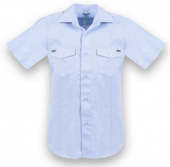 Рубашка голубая с коротким рукавом школа 717044 Pinetti