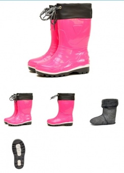 Сапоги резиновые для девочек с утепленным вкладышем Nordman