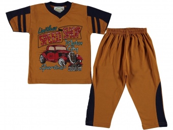 Пижама для мальчиков темная желтая Babexi