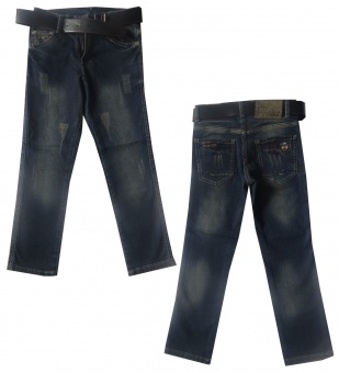 Джинсы детские для мальчиков темно-синие Babexi