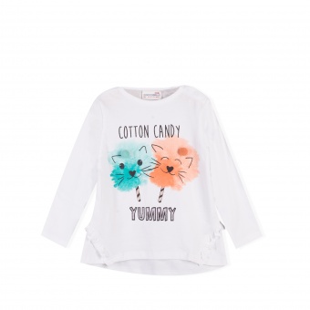 Лонгслив для девочек COTTON CANDY Coccodrillo
